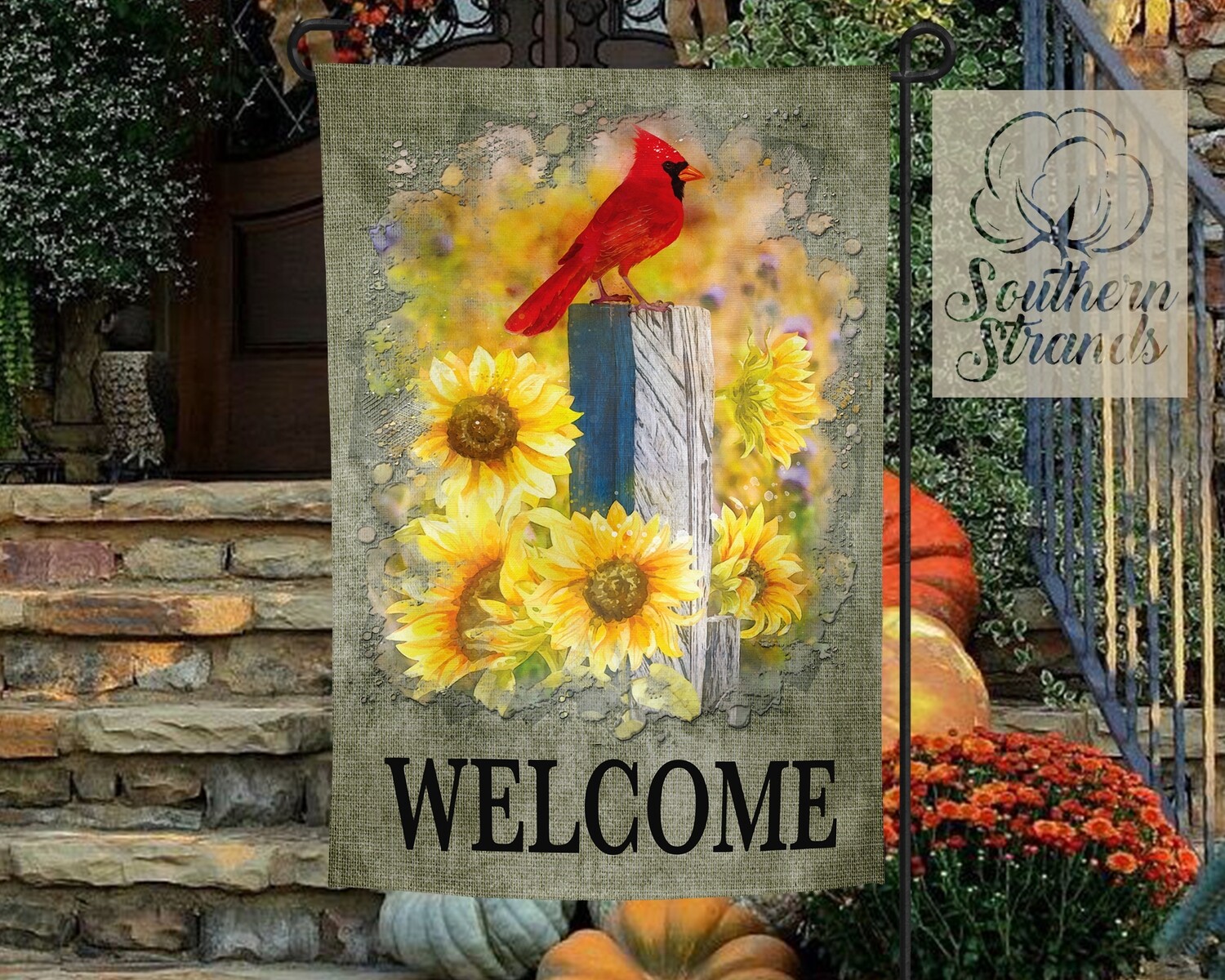 Redbirds and Sunflowers Garden Flag | DIGITAL DESIGN