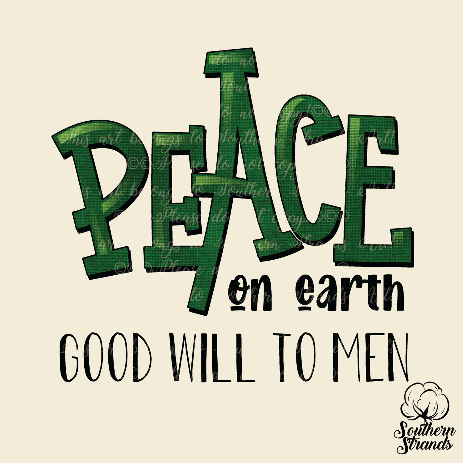 Peace On Earth - Green | DIGITAL DESIGN