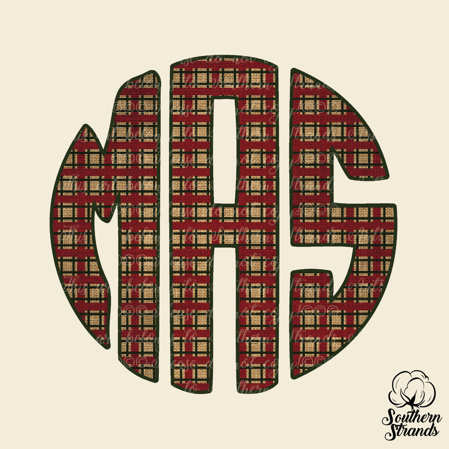Plaid Chunky Circle Alpha | DIGITAL DESIGN