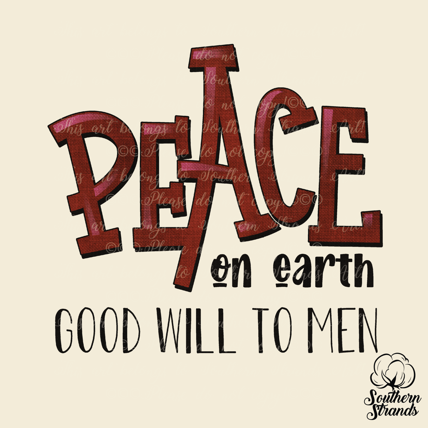 Peace On Earth - Red | DIGITAL DESIGN