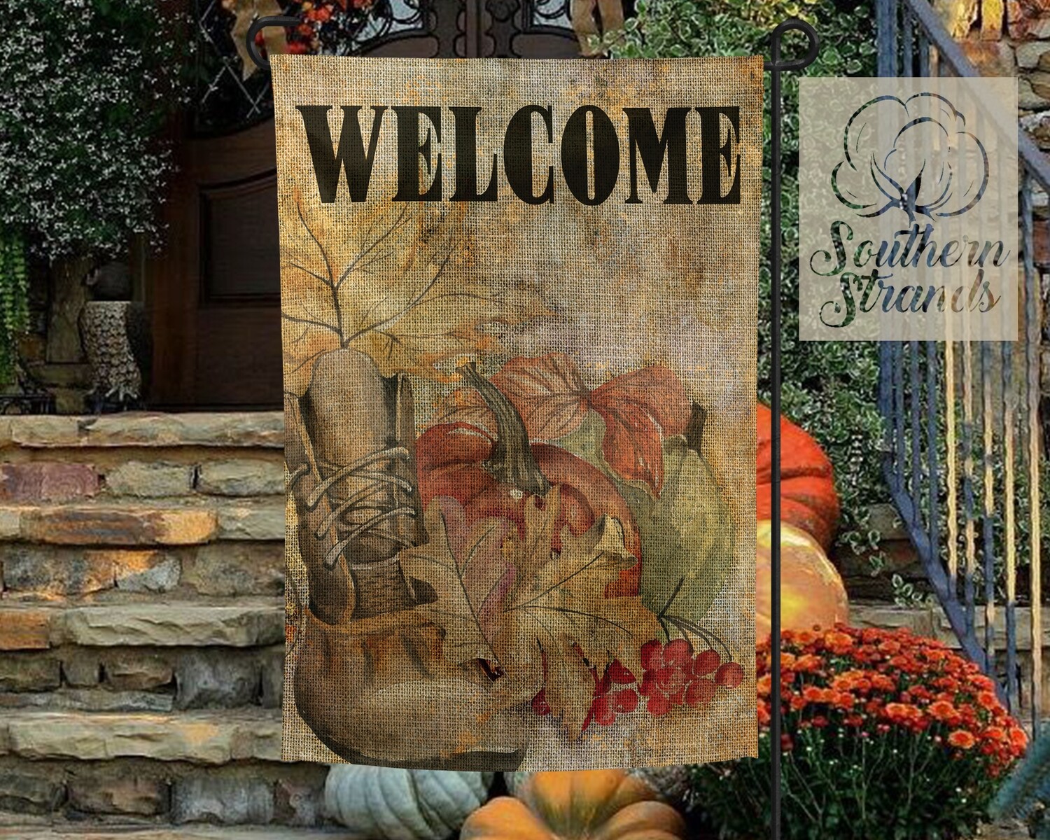 Welcome Fall Collage Garden Flag | DIGITAL DESIGN