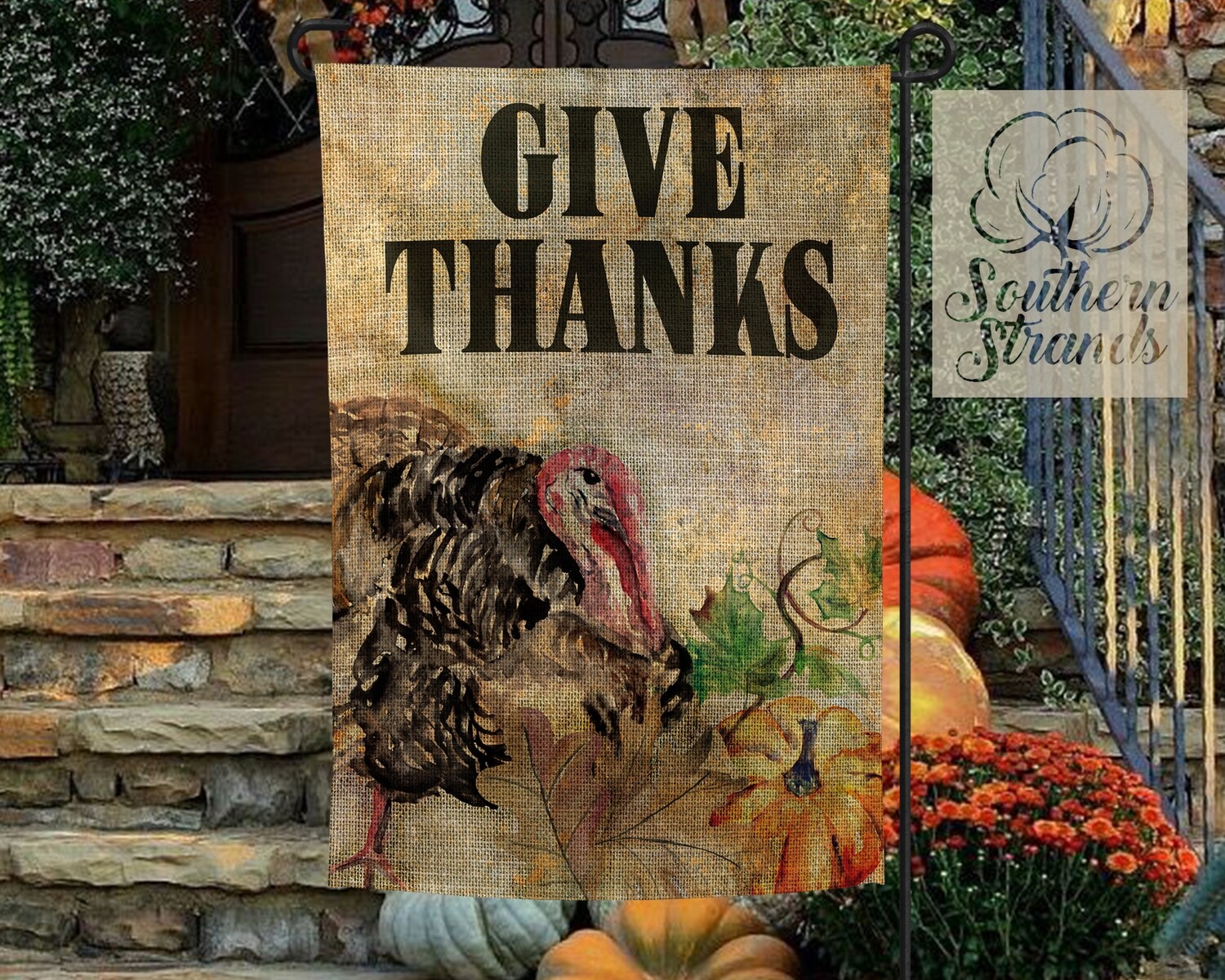 Give Thanks Garden Flag | DIGITAL DESIGN