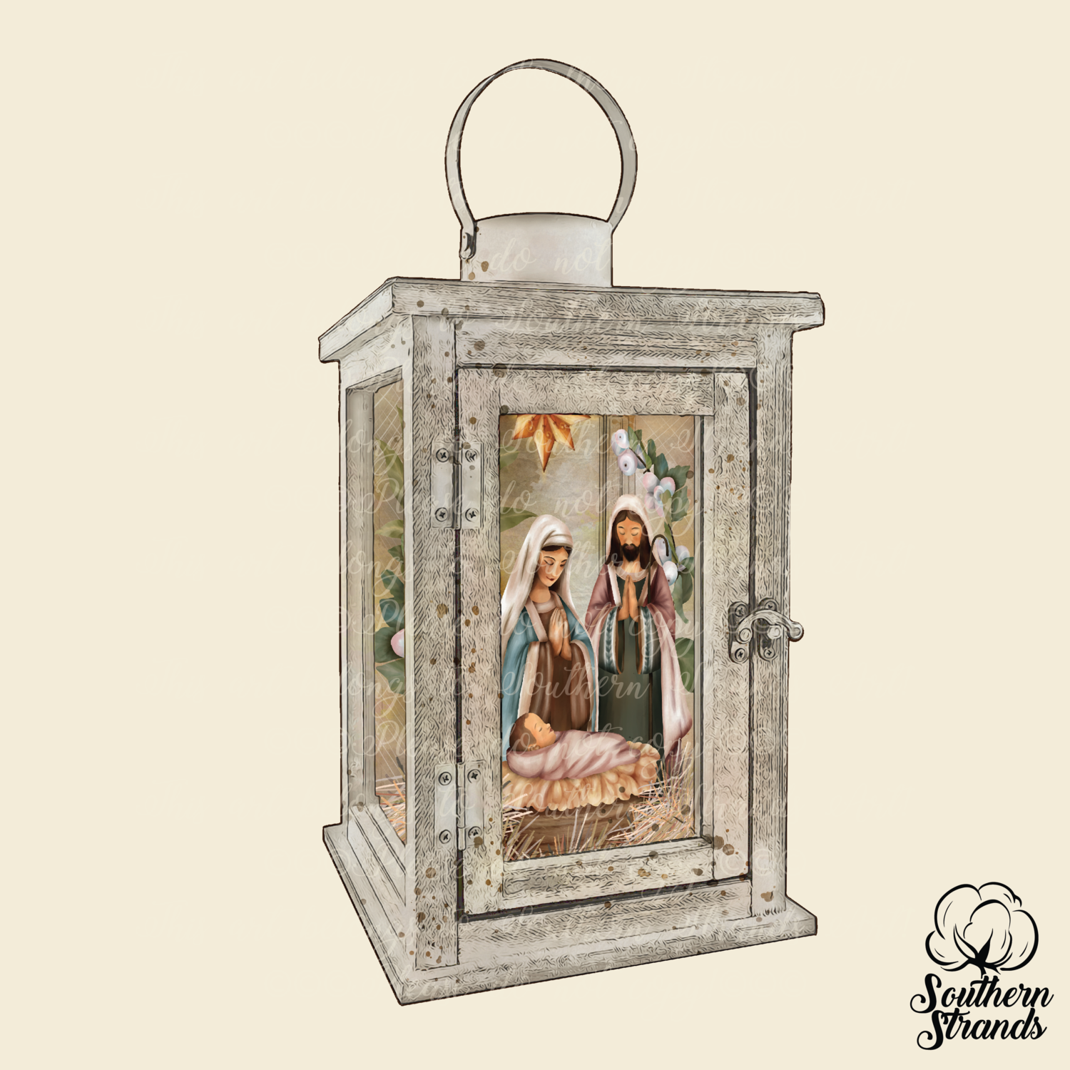 Nativity Lantern - Light | Standard Size and NEW Interchangeable Size with Inserts | DIGITAL DESIGN