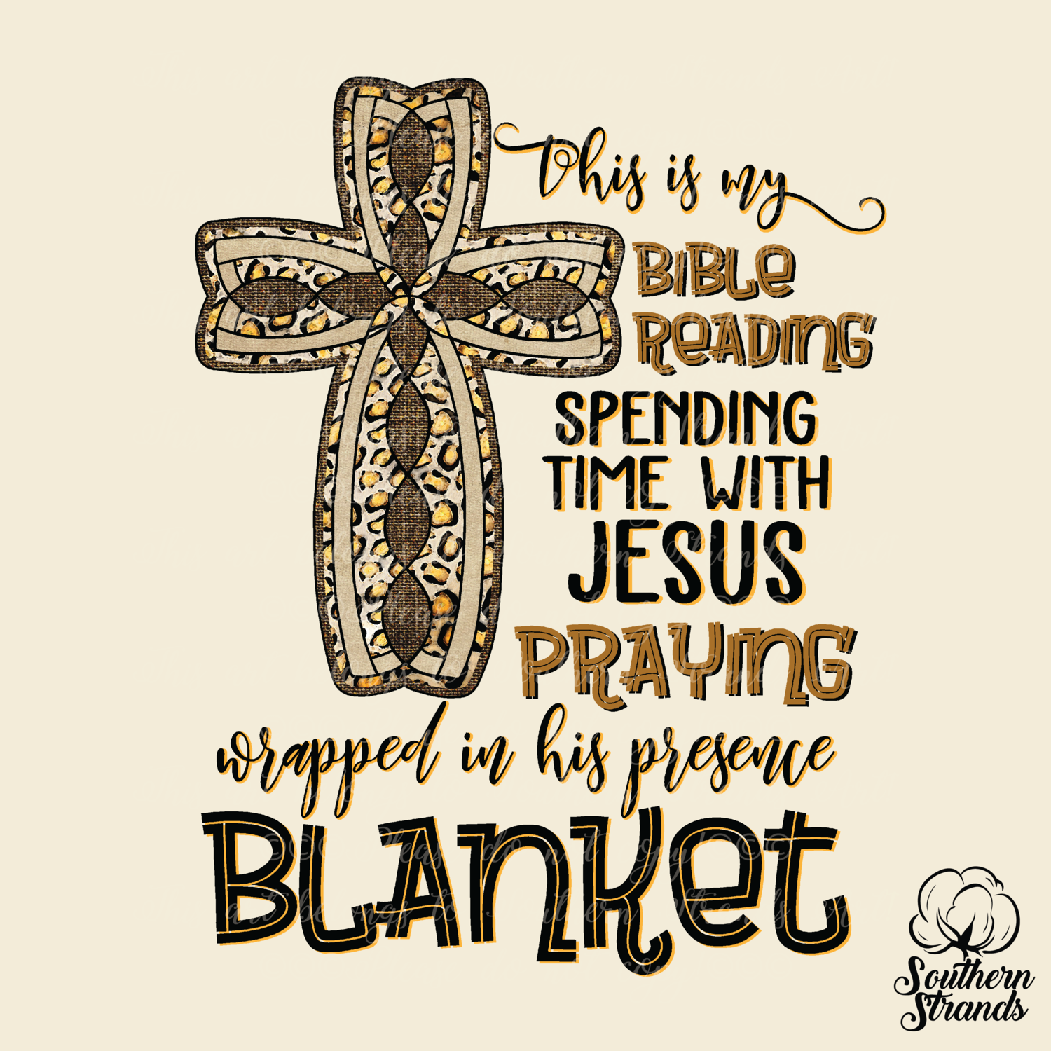 Spending Time With Jesus Blanket - Leopard | DIGITAL DESIGN