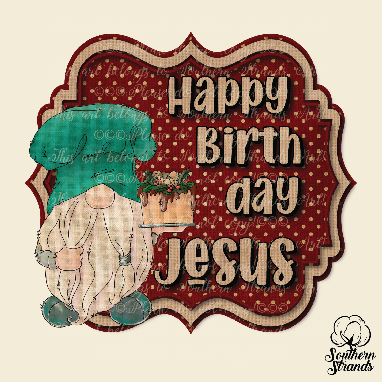 Vintage Happy Birthday Jesus | DIGITAL DESIGN