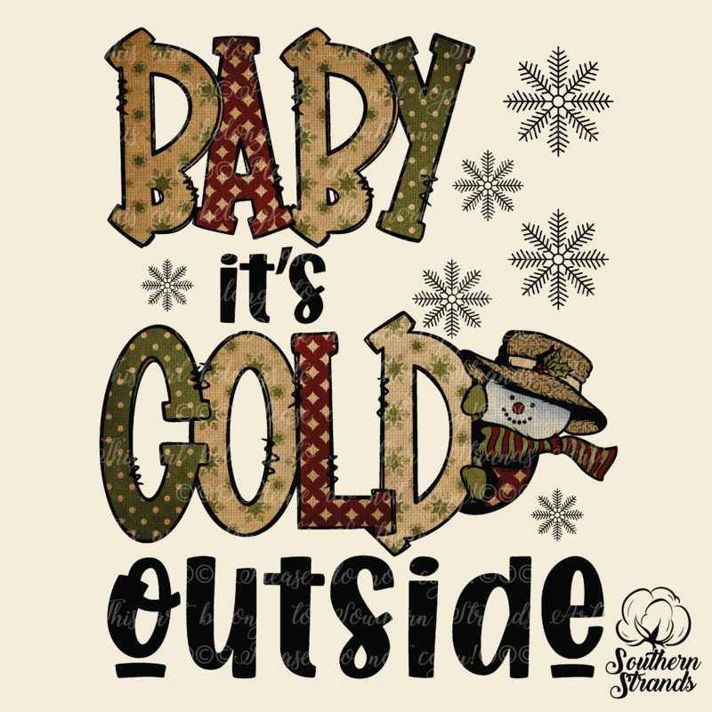 Baby Its Cold Outside Vintage Snowman | DIGITAL DESIGN