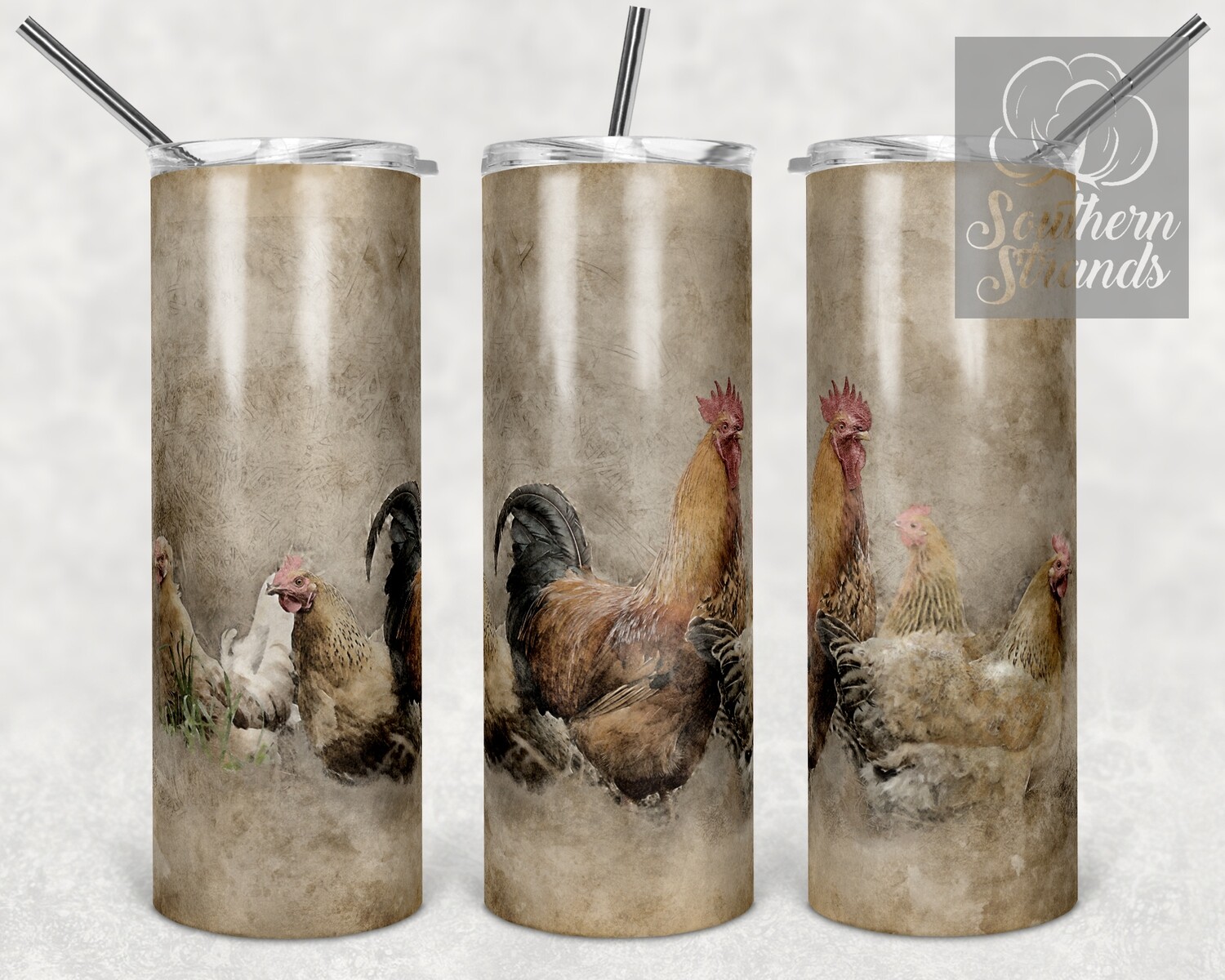 Vintage Farm Chickens - Tumbler Art | DIGITAL DOWNLOAD