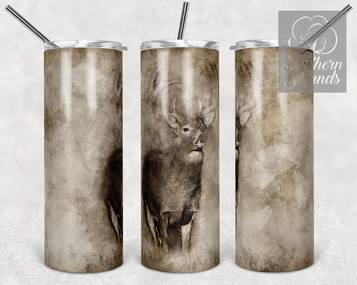 Vintage Wildlife Whitetail Deer - Tumbler Art | DIGITAL DOWNLOAD
