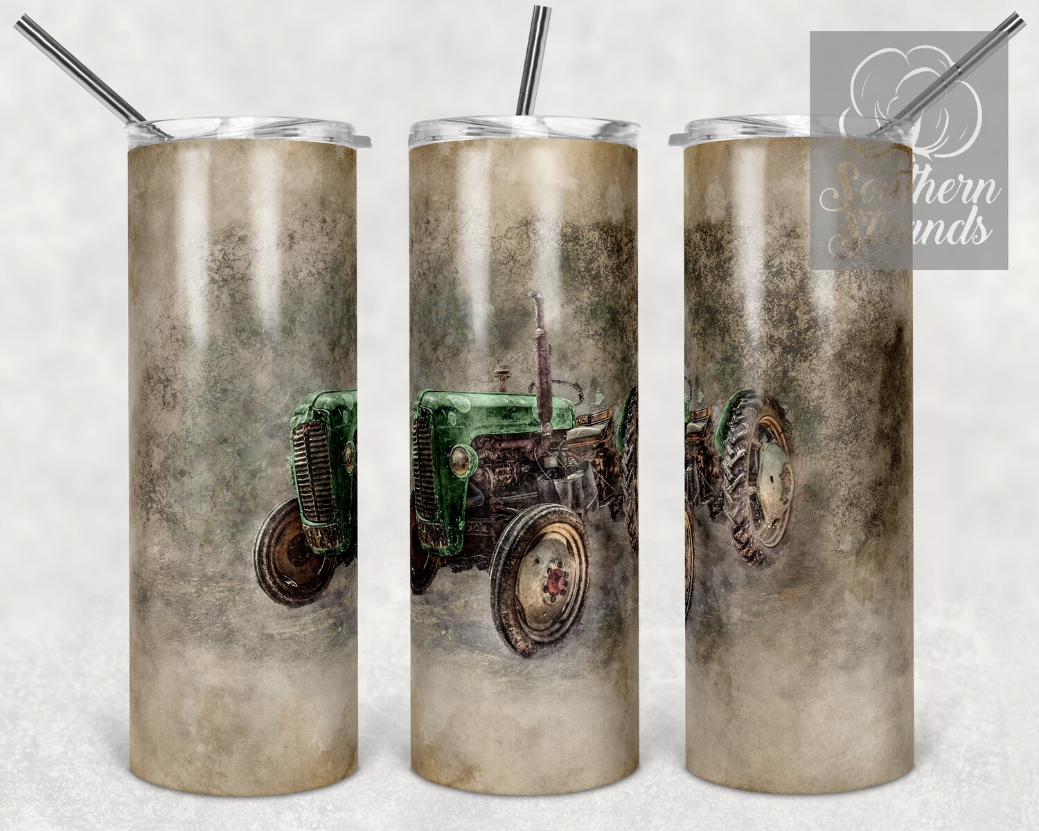 Vintage Farm Green Tractor - Tumbler Art | DIGITAL DOWNLOAD