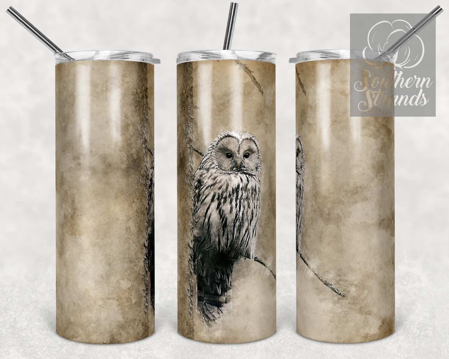 Vintage Wildlife Owl - Tumbler Art | DIGITAL DOWNLOAD