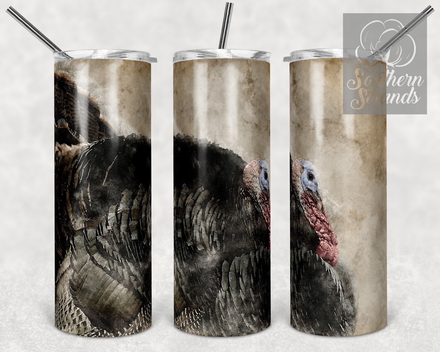 Vintage Wildlife CloseUp Turkey - Tumbler Art | DIGITAL DOWNLOAD