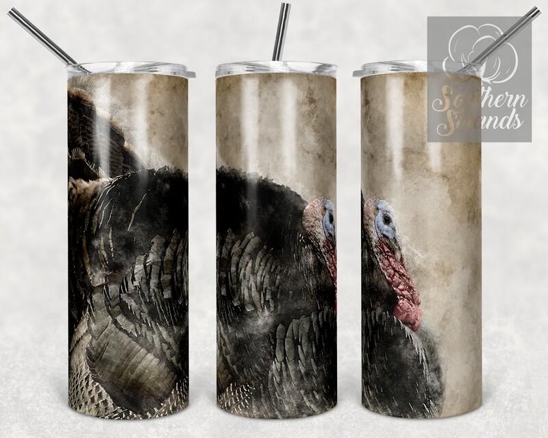Vintage Wildlife CloseUp Turkey - Tumbler Art | DIGITAL DOWNLOAD