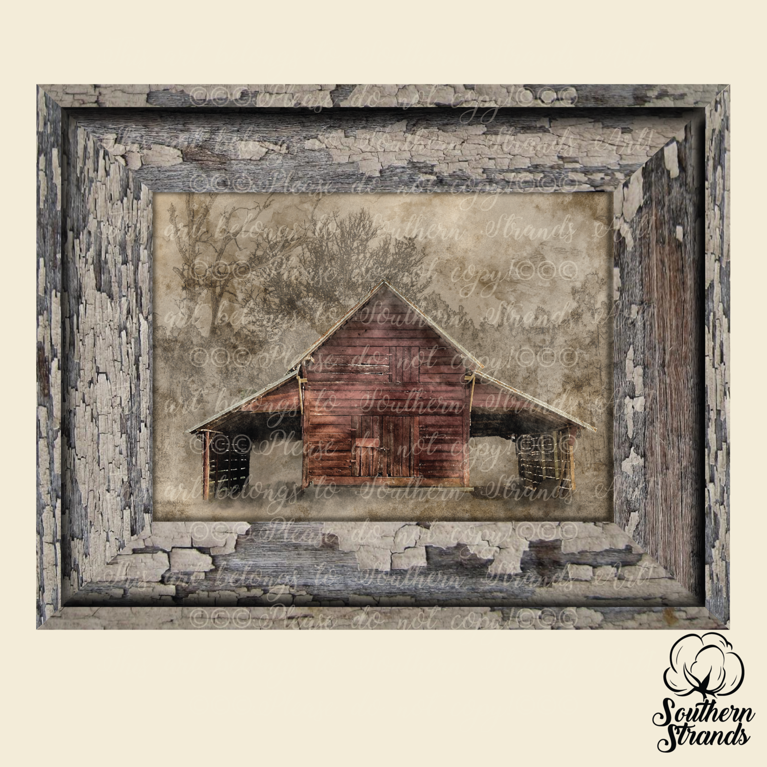 Vintage Farm Barn Framed | DIGITAL DESIGN