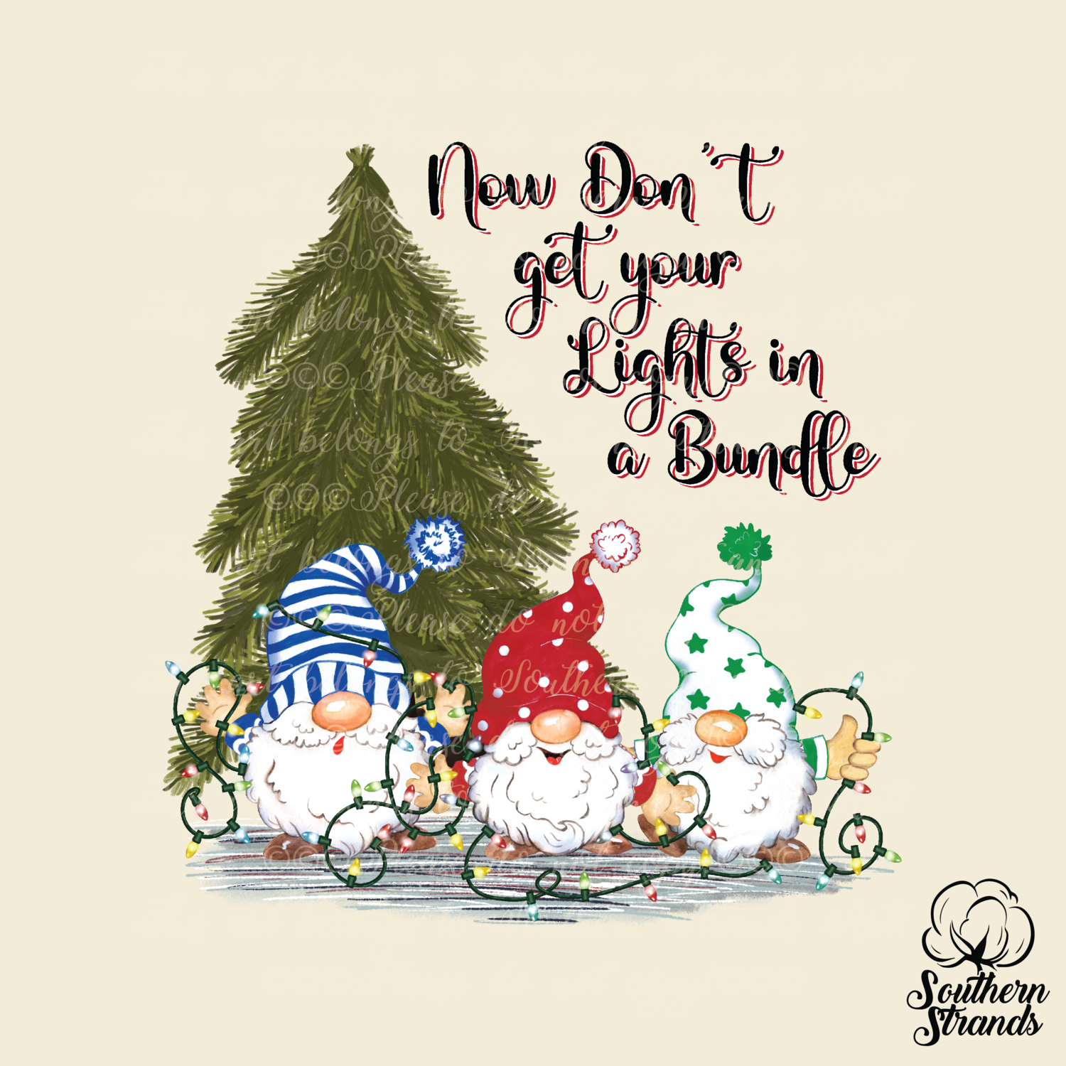 Tangled Gnomes - Don&#39;t Get Your Lights In A Bundle | DIGITAL DESIGN