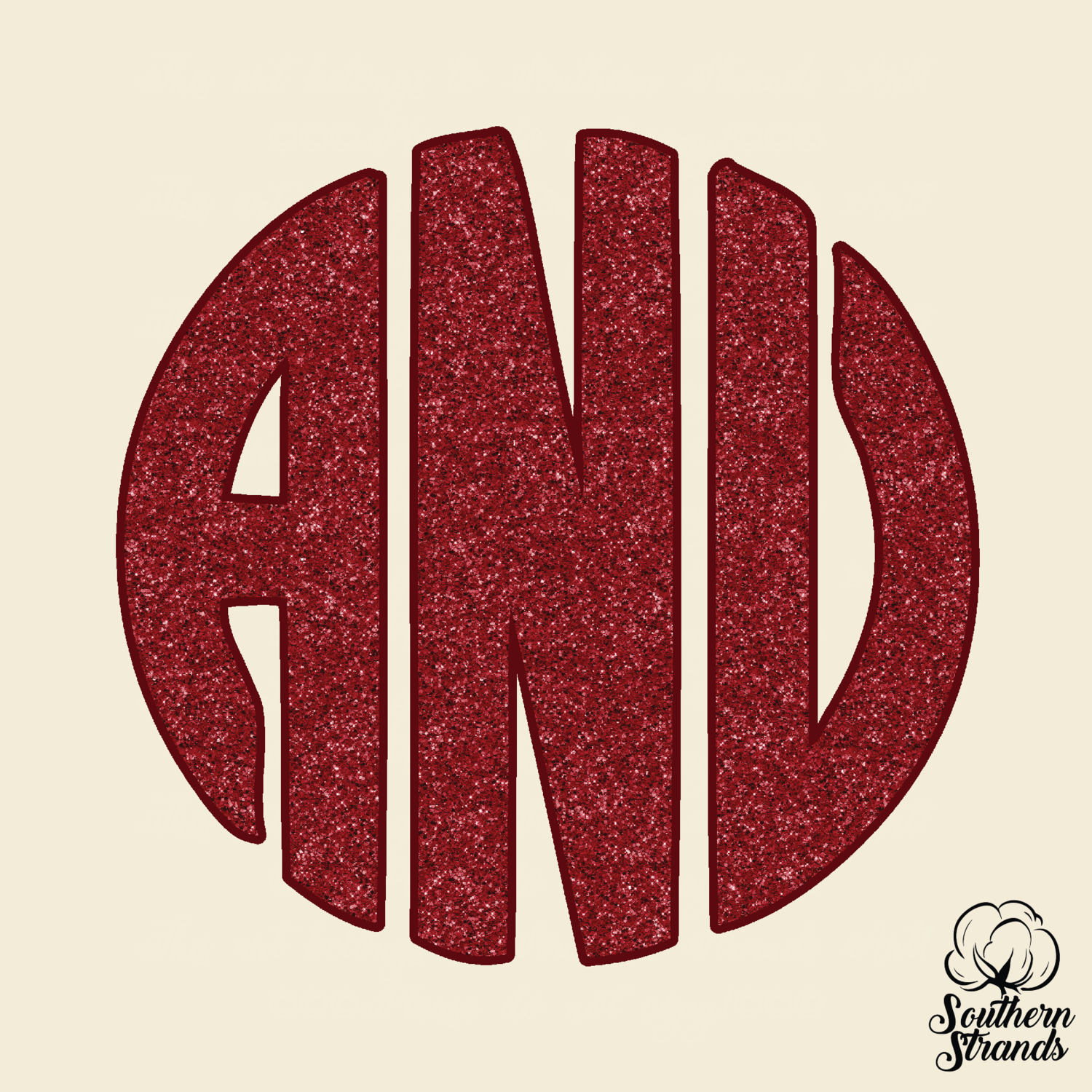 Red Glitter Chunky Circle Alpha | DIGITAL DESIGN