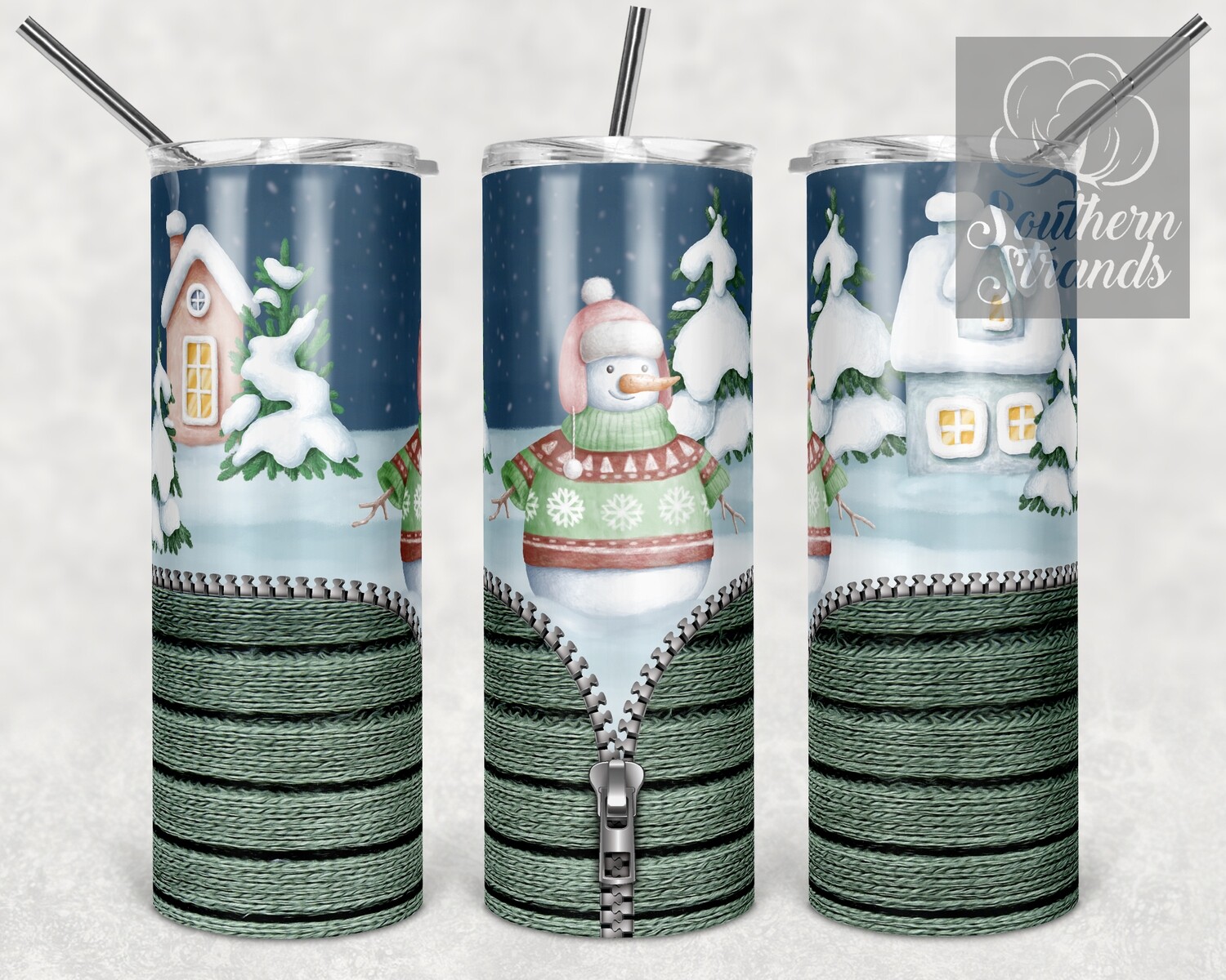 Zipper Snowman - Tumbler | DIGITAL DESIGN