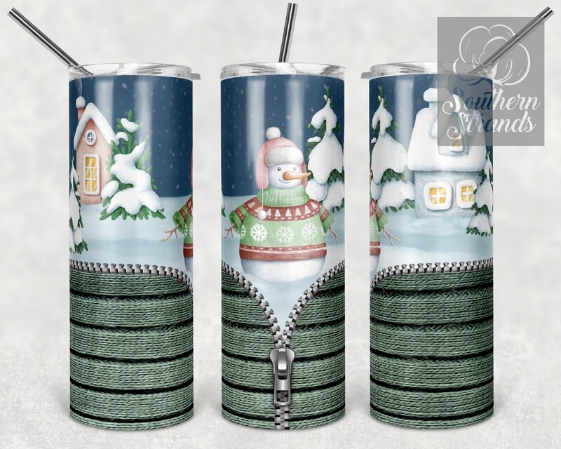 Zipper Snowman - Tumbler | DIGITAL DESIGN