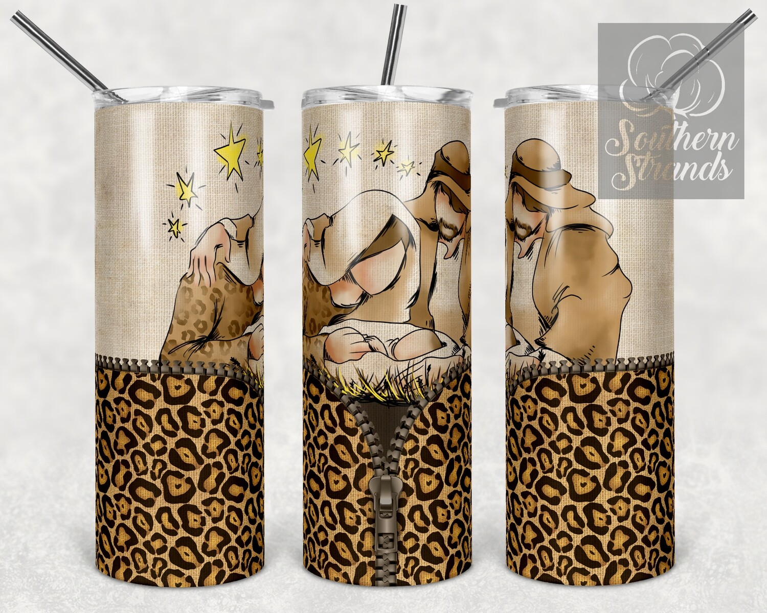 Zipper Mary, Joseph, Jesus - Tumbler - Leopard | DIGITAL DESIGN