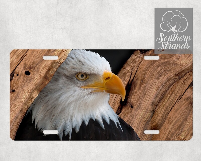 Live Edge Wood - Eagle License Plate | DIGITAL DESIGN