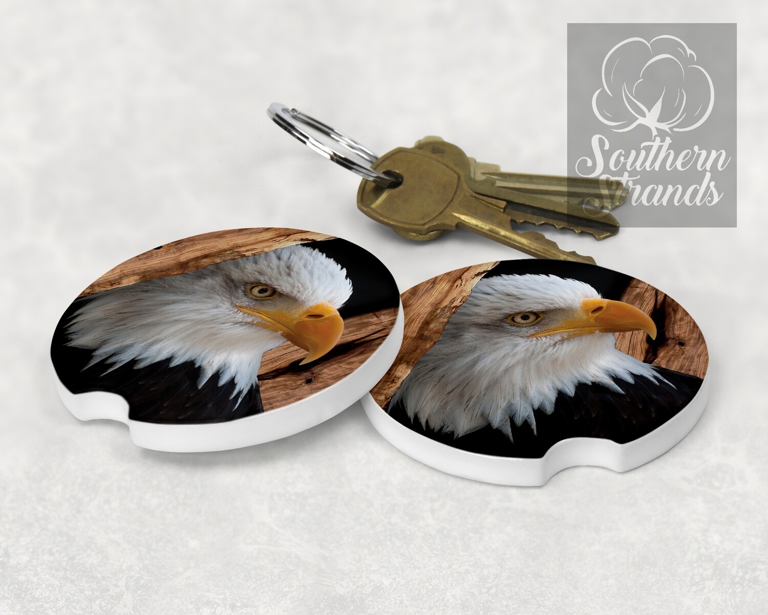 Live Edge Wood - Eagle Coasters - Round and Square | DIGITAL DESIGN