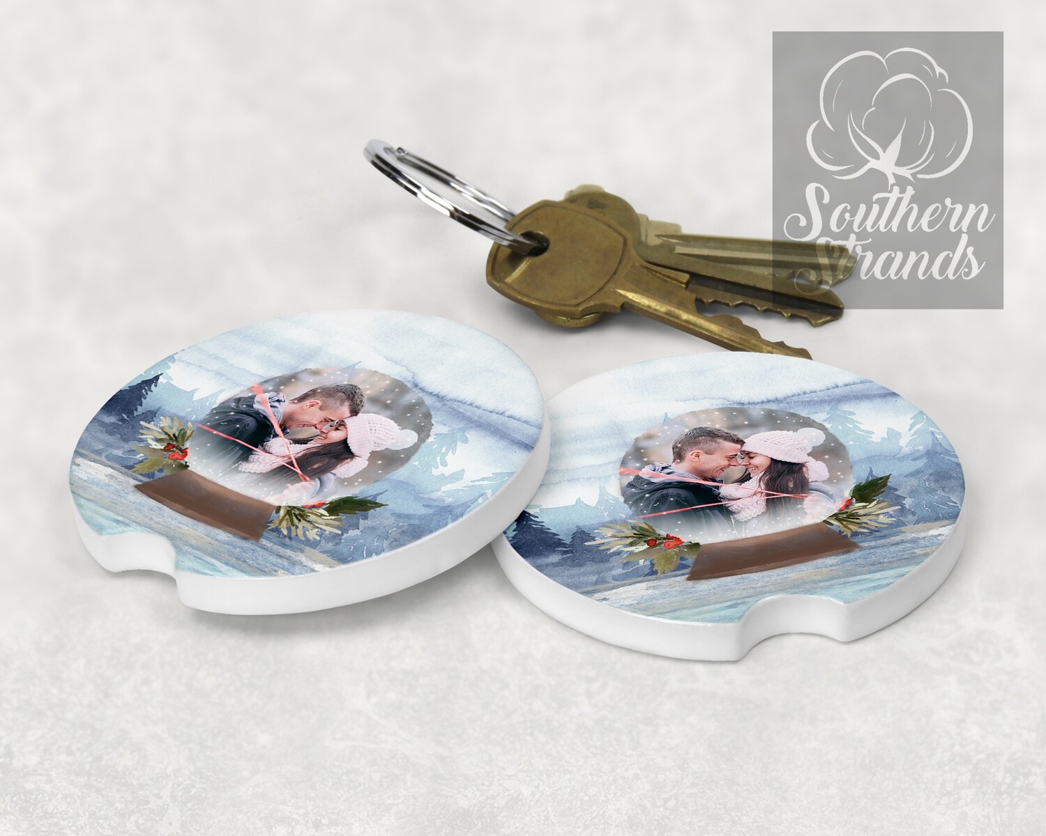 Winter Wonderland Snowglobe Coasters - Round and Square | DIGITAL DESIGN