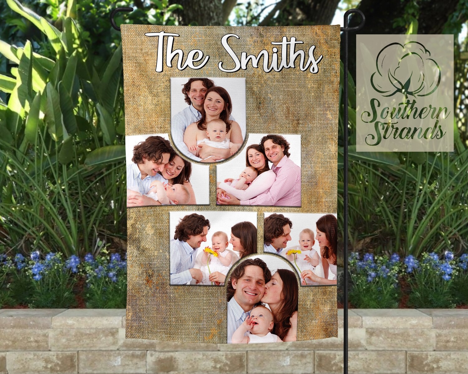 Burlap Photo Garden Flag | DIGITAL DESIGN