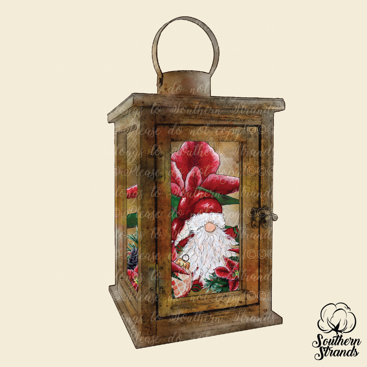 Staying Gnome Lantern - Dark | Standard Size and NEW Interchangeable Size with Inserts | DIGITAL DESIGN