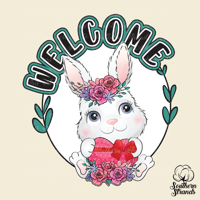 Welcome Easter Bunny Door Hanger | DIGITAL DESIGN
