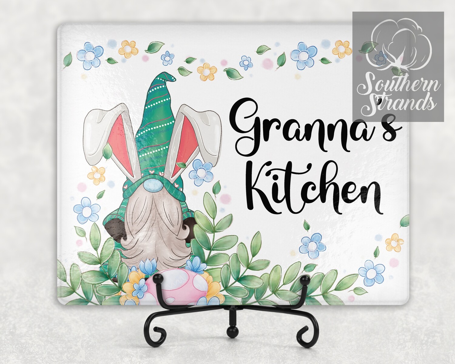 Easter Bunny Gnome Cutting Board - Add Your Own Name - 2 sizes