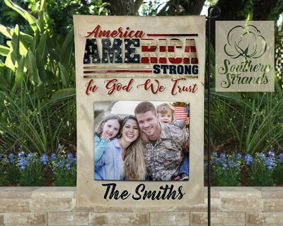 In God We Trust - America Strong Garden Flag 12x18 | DIGITAL DESIGN