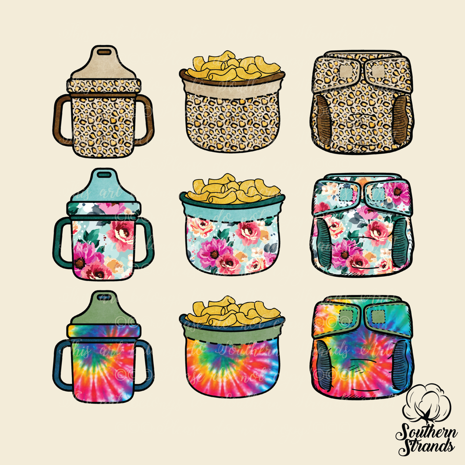 Mommy Stuff - 9 Individual Clip Art Files | DIGITAL DESIGN