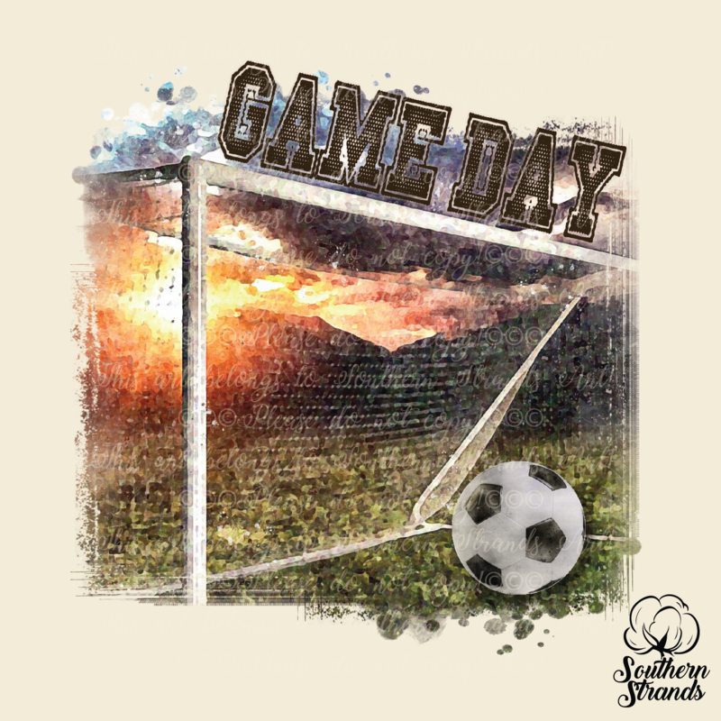Game Day Watercolor Soccer Field