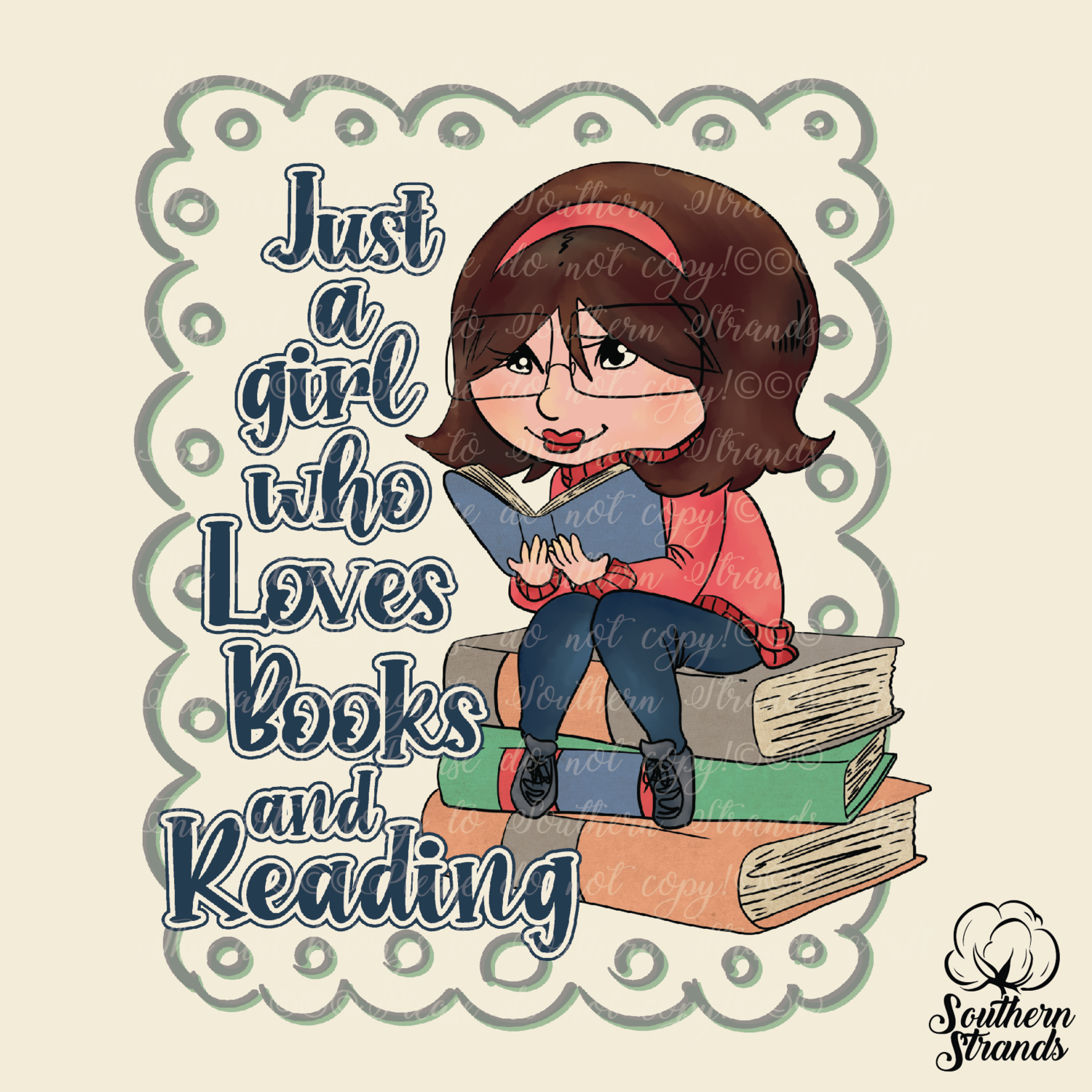 Just a Girl Who Loves Books and Reading | DIGITAL DESIGN