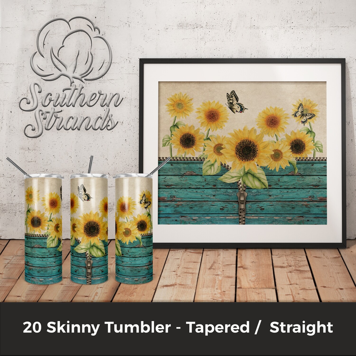 Zipper Sunflower Tumbler | DIGITAL DESIGN