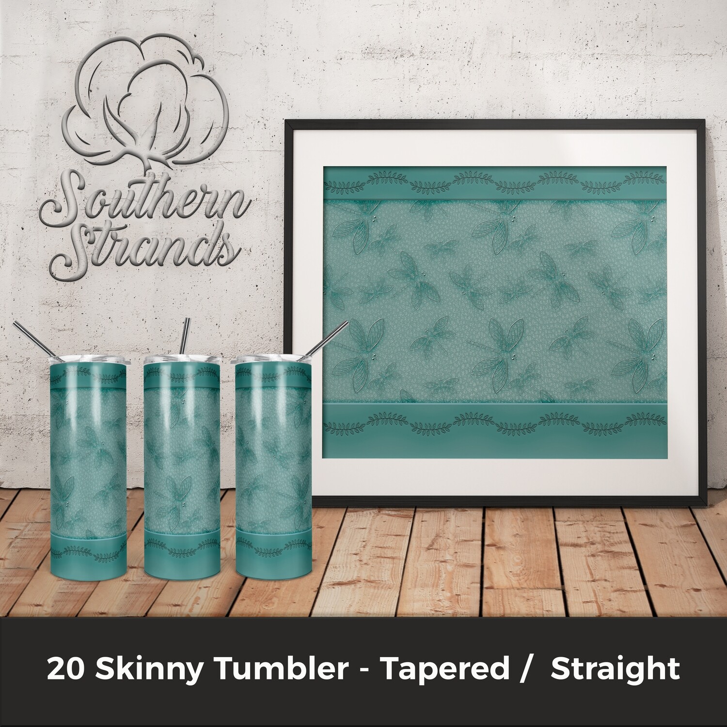 Embossed Dragonflies Tumbler | DIGITAL DESIGN