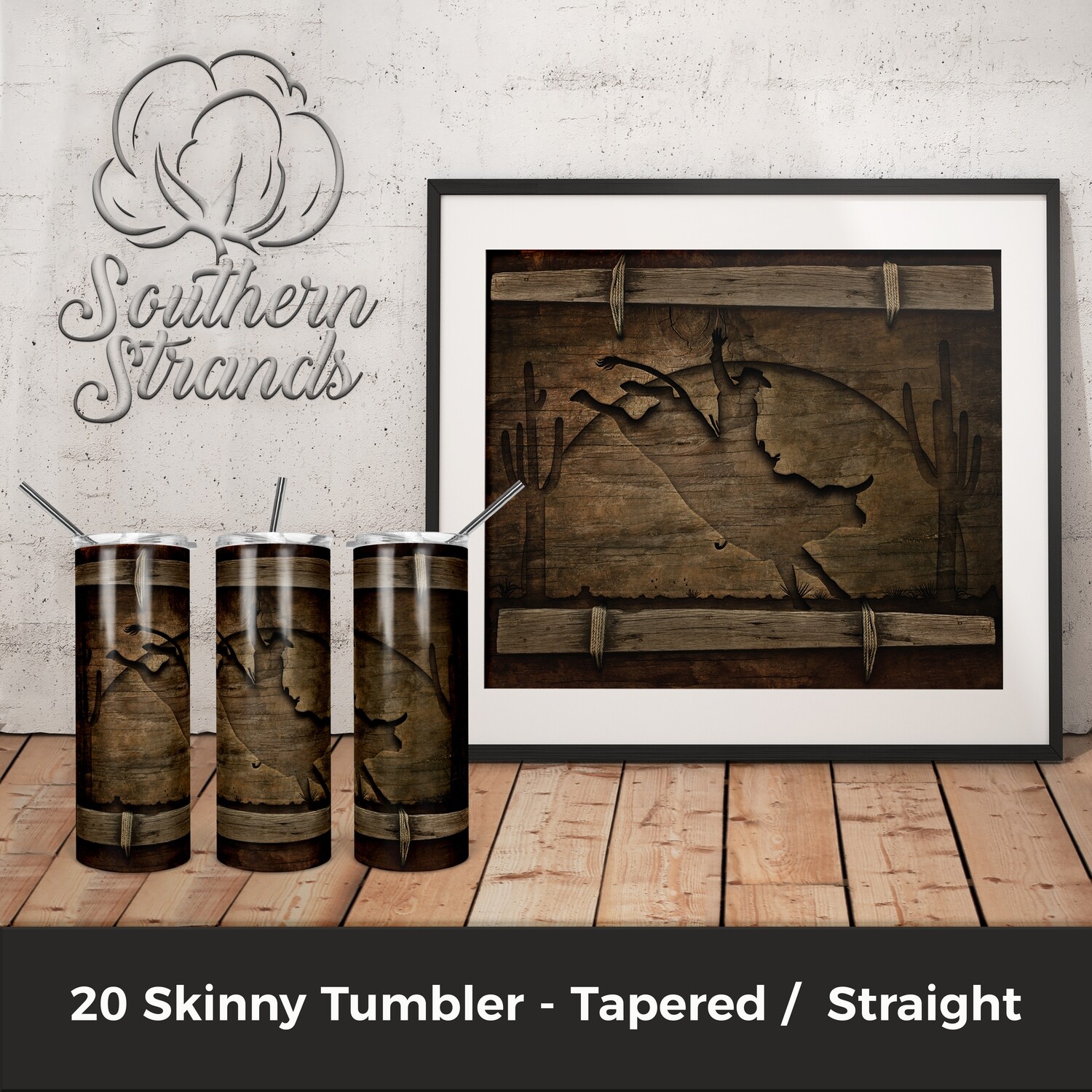 Carved Bull Rider Tumbler | DIGITAL DESIGN