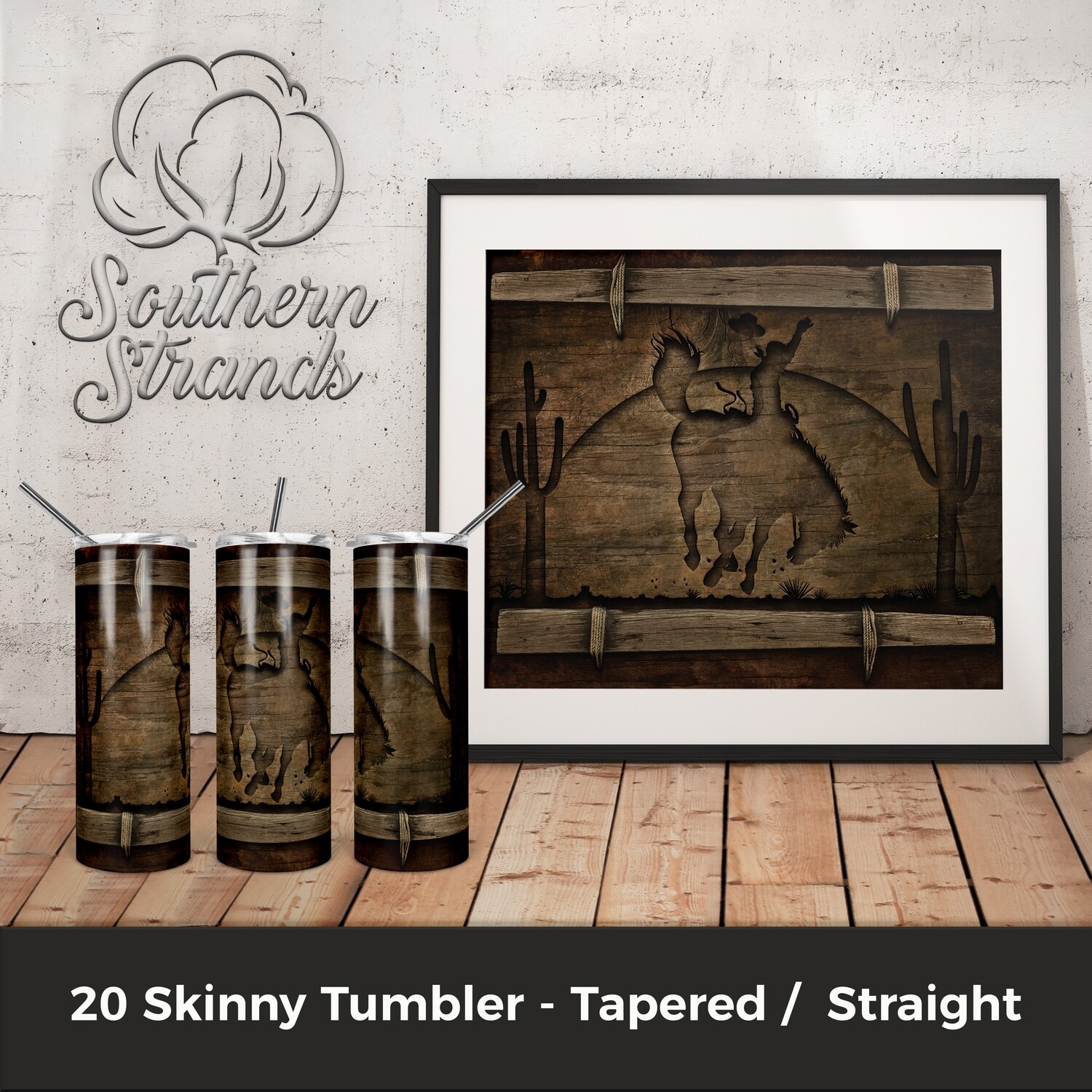 Carved Bronc Rider Tumbler | DIGITAL DESIGN
