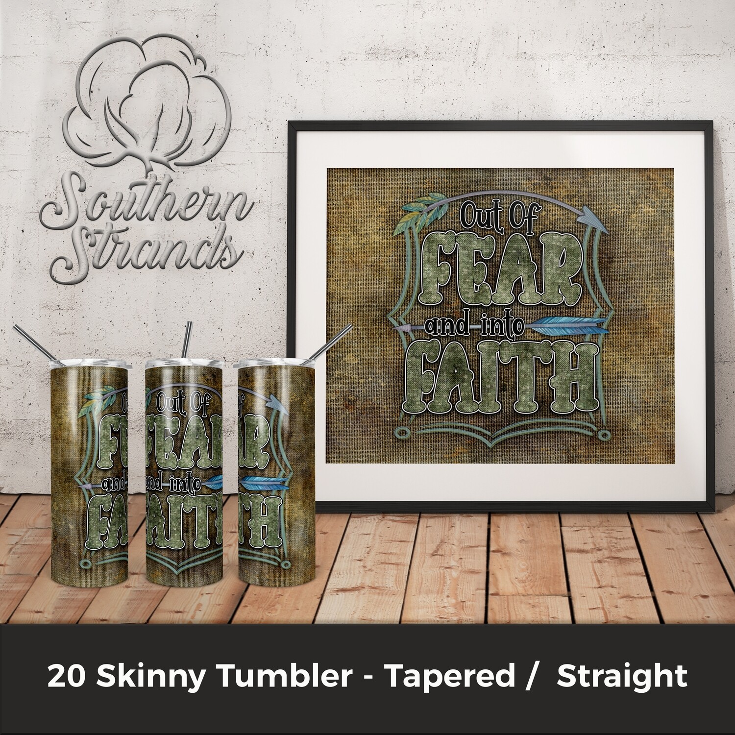 Out Of Fear and Into Faith Tumbler - Dark | DIGITAL DESIGN