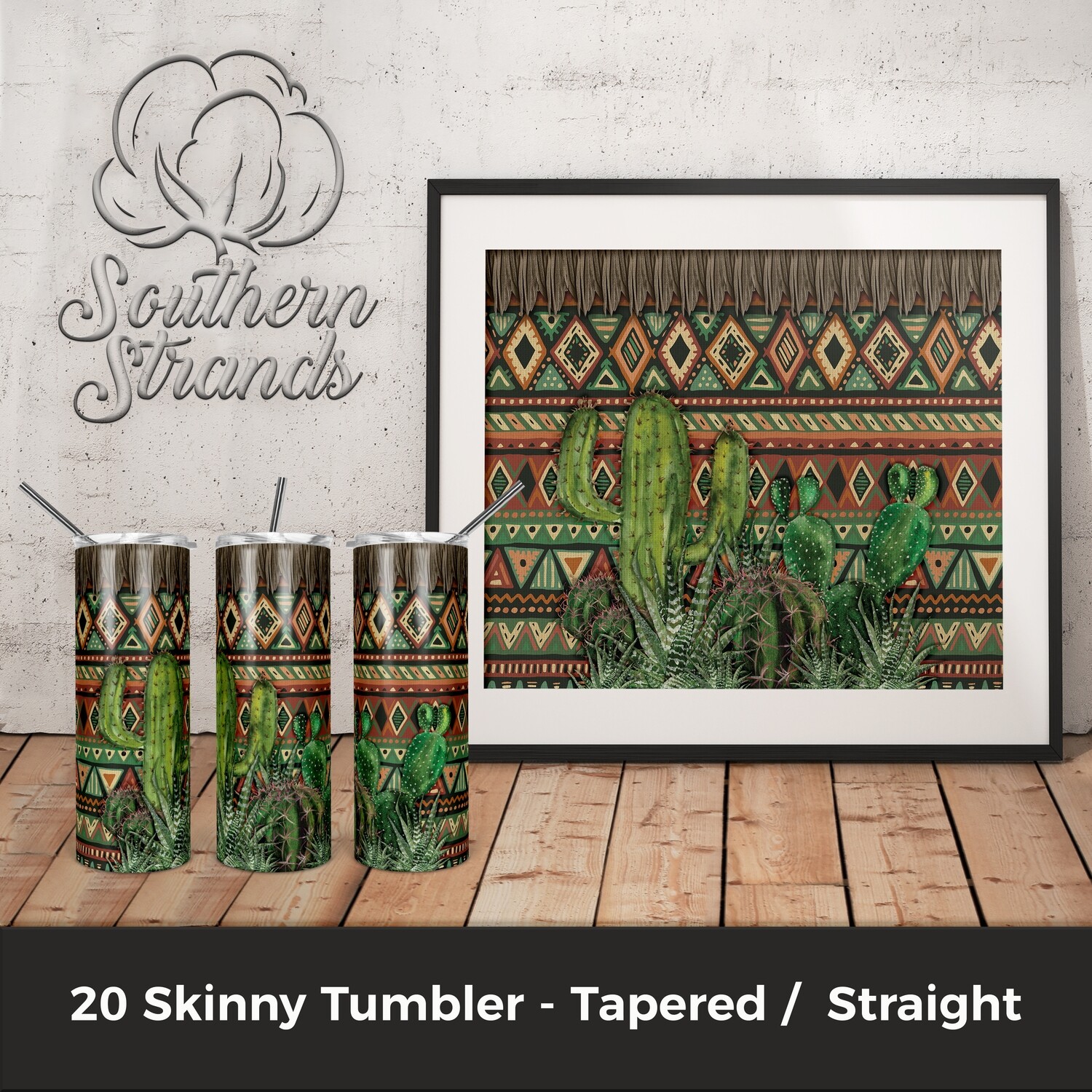 Navajo Cactus Tumbler | DIGITAL DESIGN