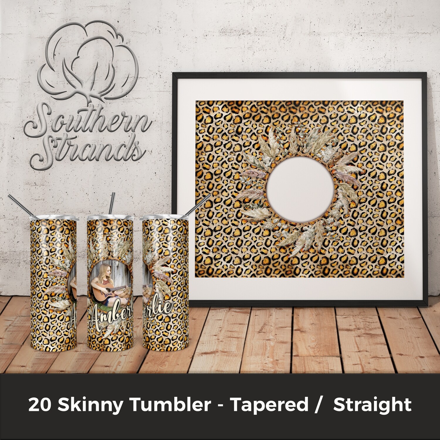 Watercolor Leopard Photo Tumbler | DIGITAL DESIGN
