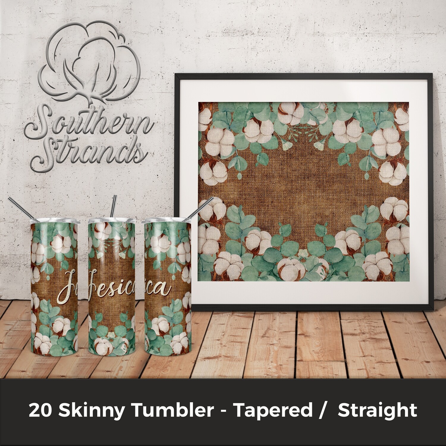 Watercolor Linen Cotton Tumbler | DIGITAL DESIGN