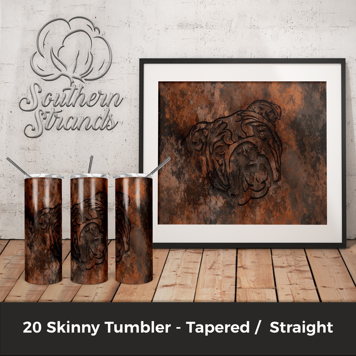 Rusty Bulldog Tumbler | DIGITAL DESIGN