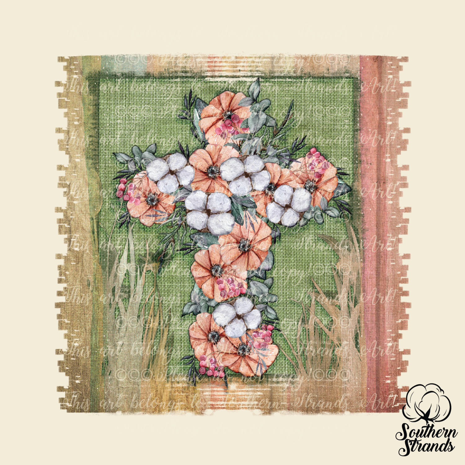 Spring Flowers Cross | DIGITAL DESIGN
