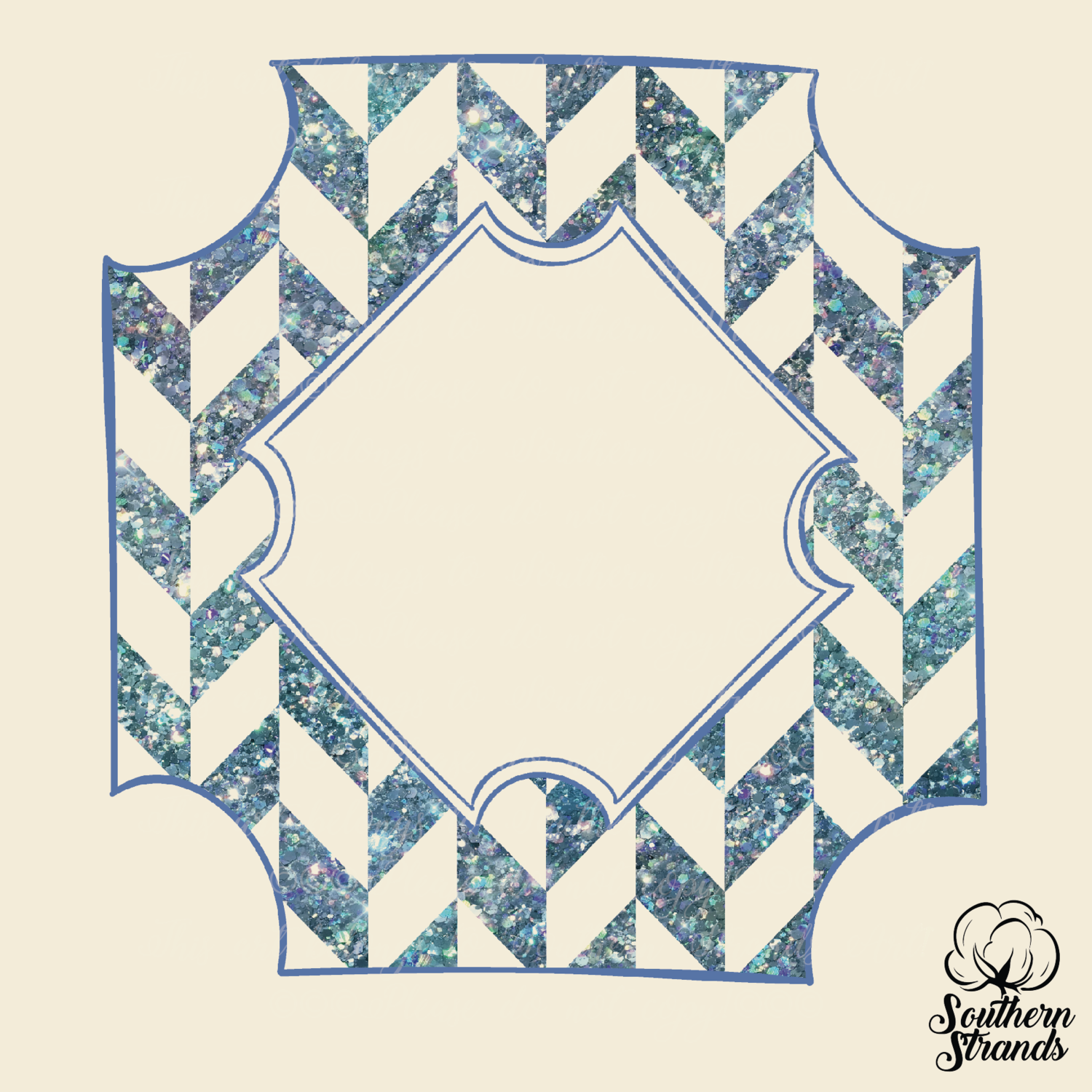 Tangram Square Blue With Photo Frame | DIGITAL DESIGN