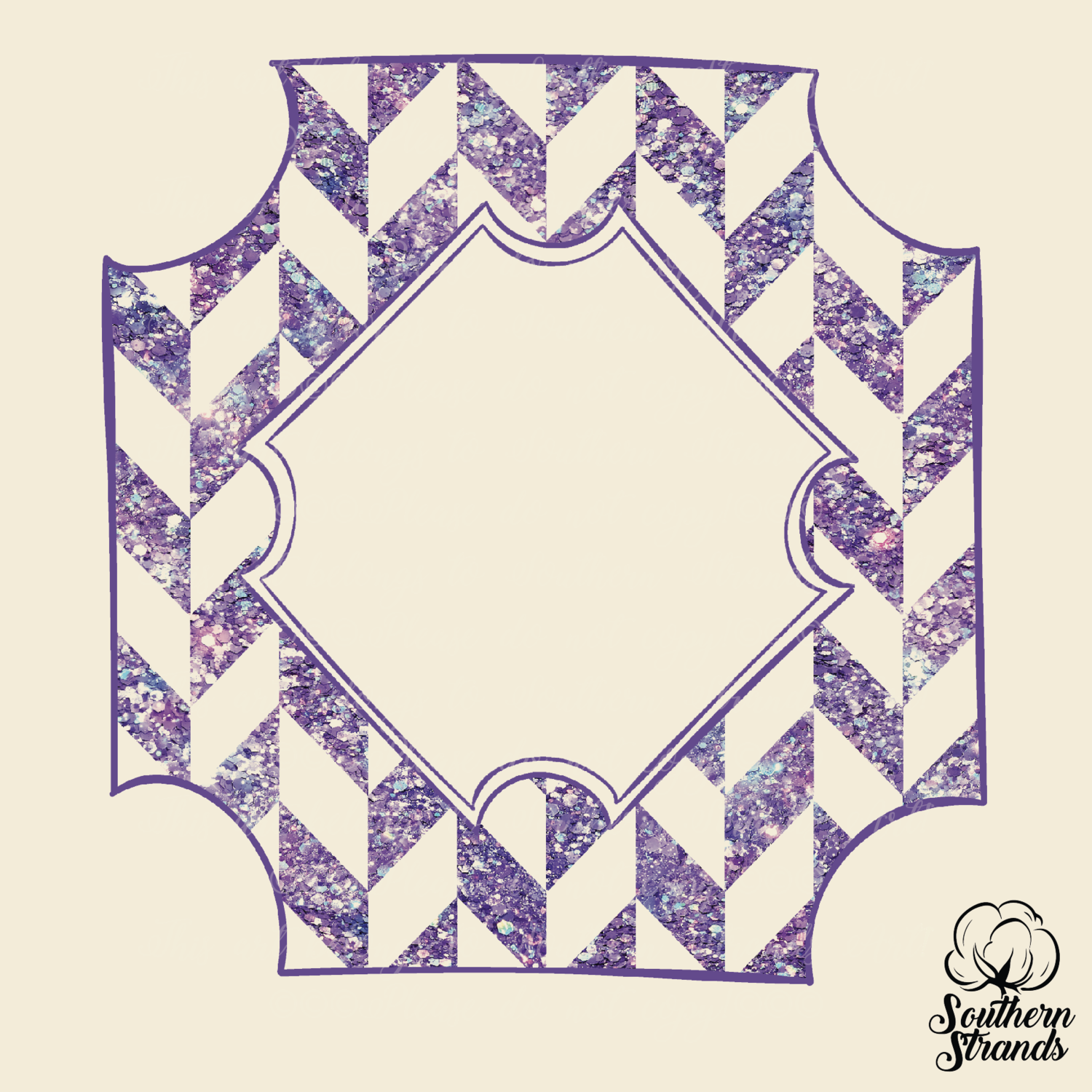 Tangram Square Purple With Photo Frame | DIGITAL DESIGN