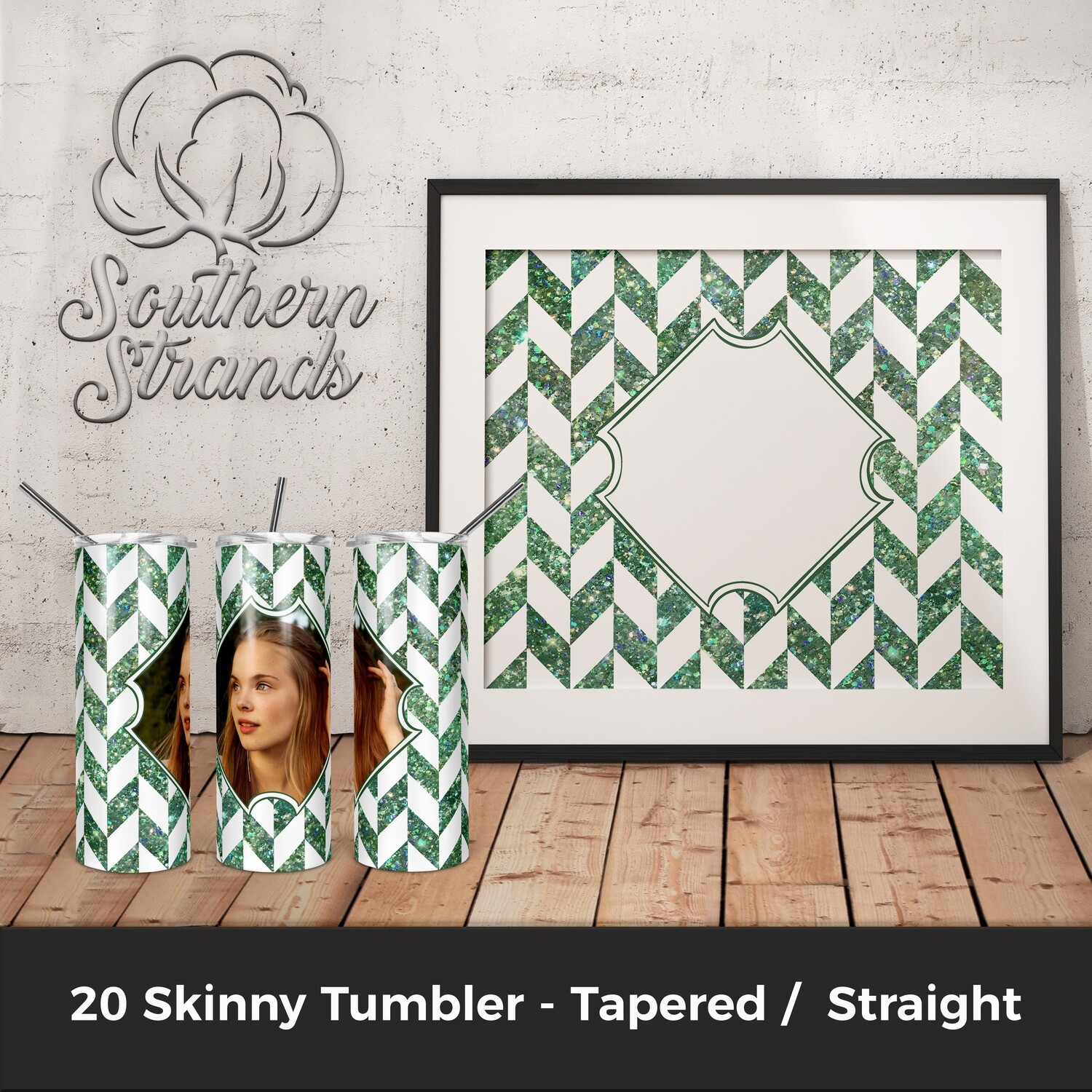Tangram Tumbler Green | DIGITAL DESIGN