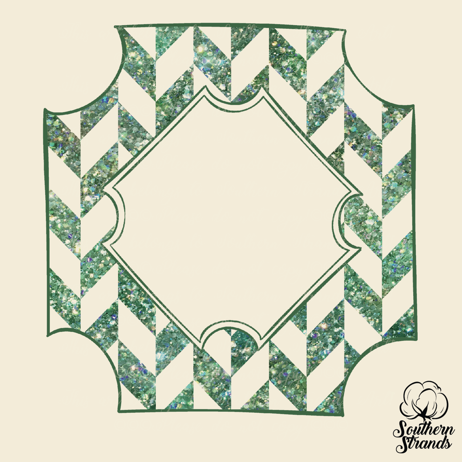 Tangram Square Green With Photo Frame | DIGITAL DESIGN