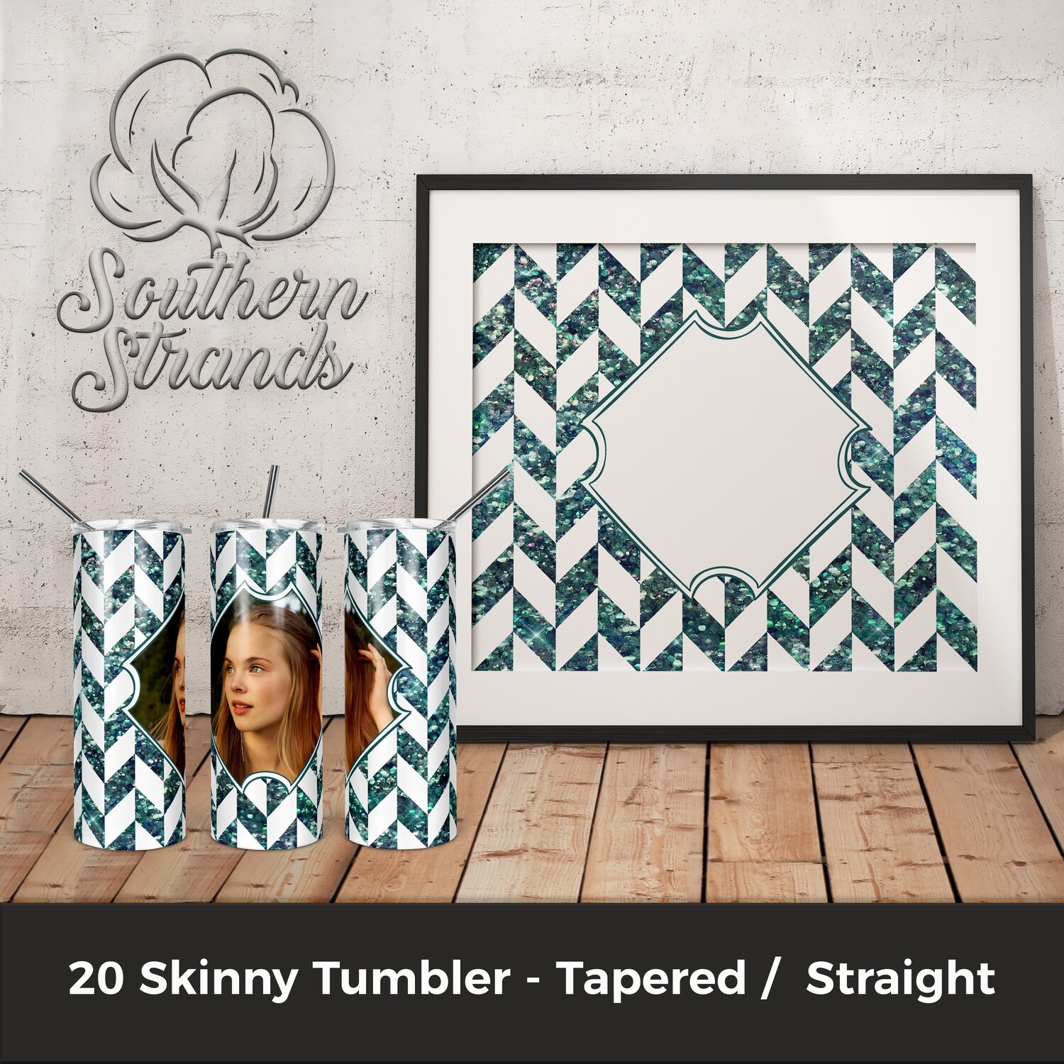 Tangram Tumbler Teal | DIGITAL DESIGN