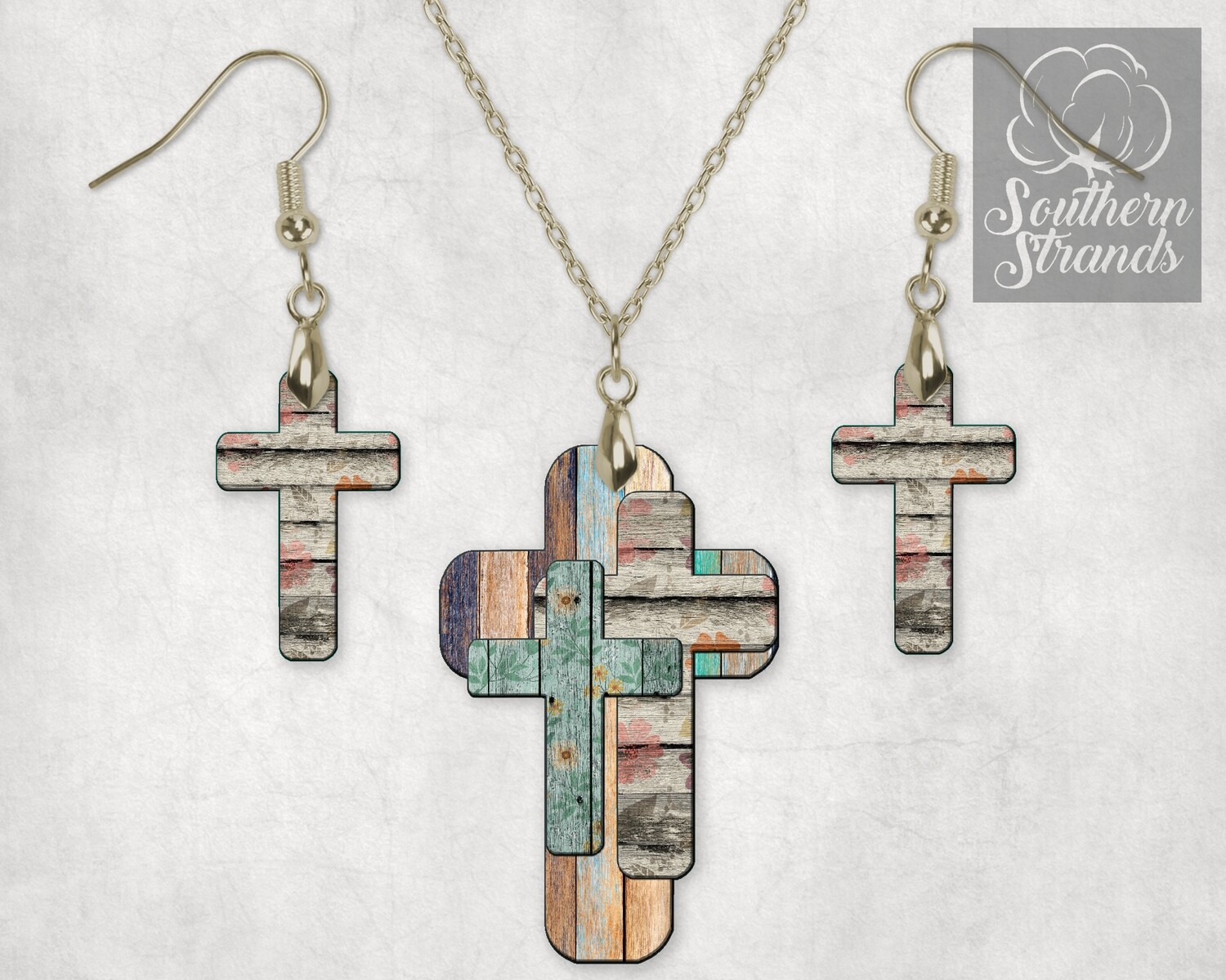 Stacked Crosses - JEWELRY/ KEYCHAIN - fits SS Stacked Crosses Blank
