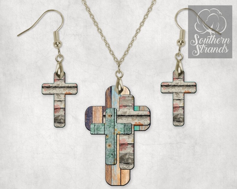 Stacked Crosses - JEWELRY/ KEYCHAIN - fits SS Stacked Crosses Blank